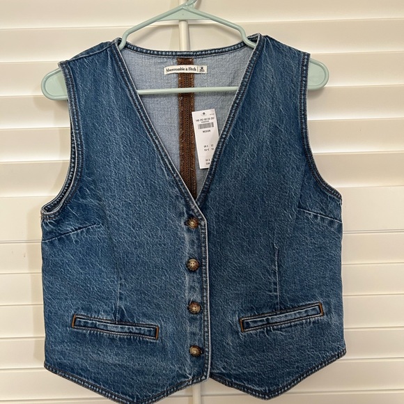 Abercrombie & Fitch Tops - Abercrombie & Fitch Blue Denim Vest